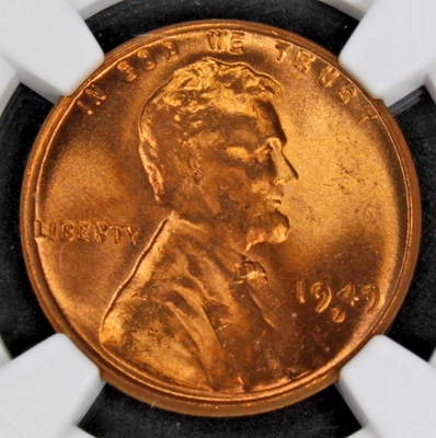 1949-D NGC MS66 Red Lincoln Wheat Cent | Free Shipping - Image 1 of 4
