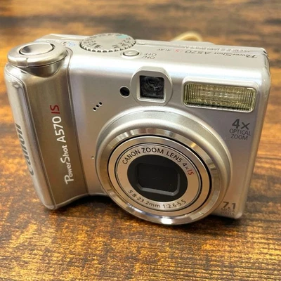 Canon PowerShot A570 IS 7.1MP Compact Digital Camera Tested from Japan - Image 1 of 4