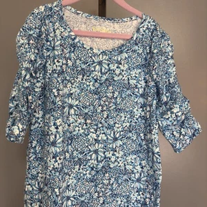 Lilly Pulitzer Girls Mini Belden Dress Size L Cumulus Blue Blooming Together - Picture 1 of 8