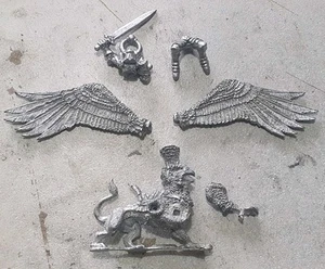 Warhammer MM43 Chaos Champion On Griffin Warrior Marauder Metal 1990s OOP - Picture 1 of 7