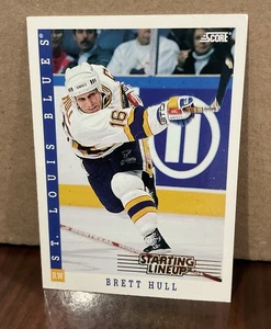 Tarjeta de alineación inicial Kenner 1994 Brett Hull - St. Louis Blues - Imagen 1 de 2