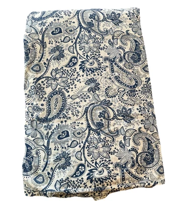 IKEA Rodgersia King Size Duvet Cover White Blue Floral Modern Paisley Print 2015 - Image 1 of 4