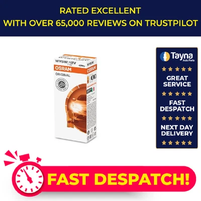 Wy5w 501a 12v 5w Amber Trade Pk fits DAIHATSU Osram Genuine Top Quality Product - Image 1 of 4