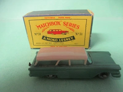 Matchbox Moko Lesney #31 Ford Station Wagon 1960 Green/ With Original Box - Mint - Image 1 of 4