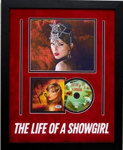 Taylor Swift Signed CD Cover Custom Framed PSA The Life of a Showgirl - Picture 1 of 3