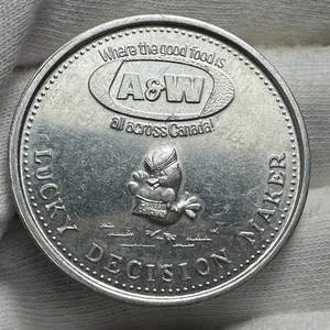 Canada A&W Aluminum Luck Decision Maker Do It Token - Picture 1 of 2