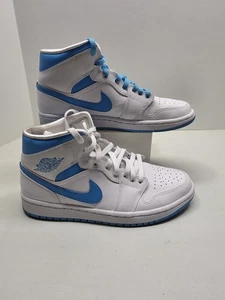 Air Jordan Damen 1 Mid UNC Größe 9 BQ6472-114 blau & weiß Jordan Nike - Bild 1 von 21