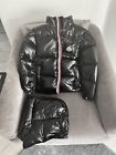 Moncler Boy's, Girl's, Children's Black Hooded Quilted Puffy Coat Size 10