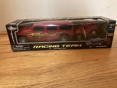 Street Pounderz Racing Team HUMMER H2 com trailer destacável ATV escala 1:24 novo na caixa - Imagem 1 de 4
