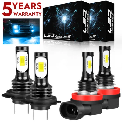 For Jaguar XF 2009-2011 - 8000K LED Headlight Combo High Low Beam 4x Bulbs Kit - Image 1 of 4