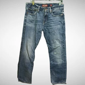 Lucky brand jeans mens 31 X 30 Solid Blue Denim 221 Straight Pre Owned - Picture 1 of 8