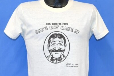 vintage 80s BIG BROTHERS DADS DAY DASH III HERMOSA BEACH 1985 t-shirt SMALL S - Image 1 of 4