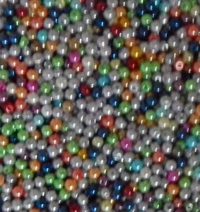 50 grams 4mm Round Glass Pearl Beads Mix colors approx 500 Beads - Picture 1 of 1