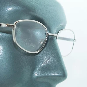 Wire Rim Polished Silver Frame Reading Glasses Lightweight Small Lens +2.00 - Picture 1 of 4