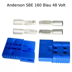 Anderson Batterie-Stecker Set Blue 48V Sbe 160 Ampere 35mm ² Sbx / E 1/0 max.150 - Picture 1 of 1