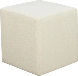 18” Warren Ottoman Square Elegant Boucle, Stationary Ottomans, Backless Chair, F - Picture 1 of 12