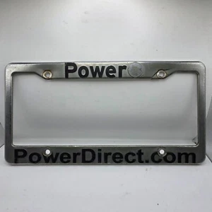 Power Play Power Direct Silver Plastic Car License Plate Frame Front Or Rear - Picture 1 of 3