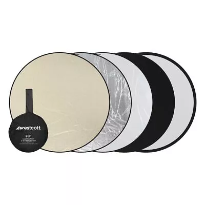 Westcott Illuminator 20 Inch Collapsible 5 In 1 Reflector for Light Control - Image 1 of 4