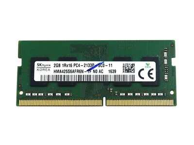 HYNIX 2GB 1RX16 DDR4 SO-DIMM PC4-17000 LAPTOP MEMORY MODULE HMA425S6AFR6N-TF - Image 1 of 2