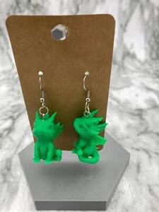 Dragon Earrings Drop Earrings Fantasy Jewelry Dragon Lover Gift Fun Animal - Picture 1 of 5