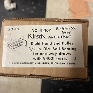 Kirsch Architrac 94107 Right Hand End Pulley(55Gray) - Picture 1 of 4