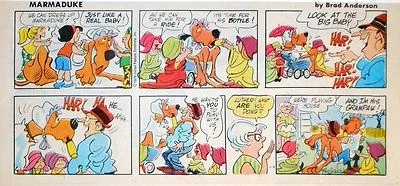 Marmaduke by Brad Anderson - Great Dane, lot of 24 color Sunday pages early 1978 - image 1 of 2