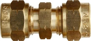 10 Sets x 8mm Brass Tube Couplings Metric Connector + stepped olives TC12 - Picture 1 of 1
