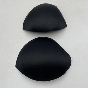 4 Pair Bra Inserts Foam Pads Black Large Size 6.5” X 8” Bundle JOBLOT - Picture 1 of 8