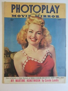 Photoplay combined with Movie Mirror Magazine Jun. 1943 VG/FN Betty Grable Cover - Picture 1 of 5