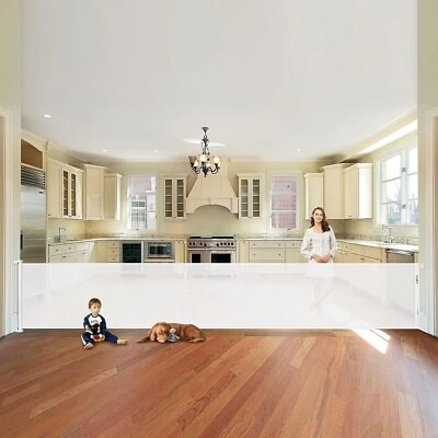 150” Extra Wide Retractable Baby Gate Indoor Outdoor Mesh Safety Barrier for Pet - Image 1 of 4