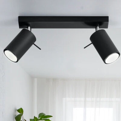 ETC-SHOP Decken Leuchte Stahl Wohn Zimmer Beleuchtung Spot Strahler Lampe verstellbar