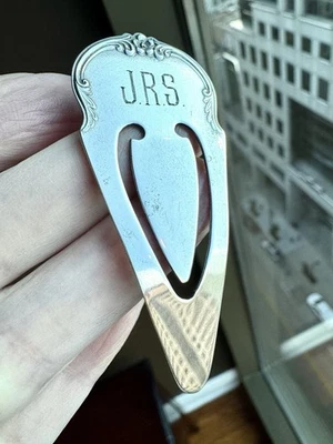 复古 S Kirk & Son 纯银装饰花书签 - 8 JRS 青少年阅读器 — 第 1/4 张图片