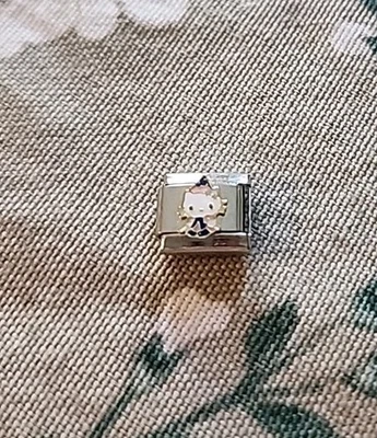 Dije italiano Hello Kitty Wizard acero inoxidable 9 mm  Foto 1 de 2