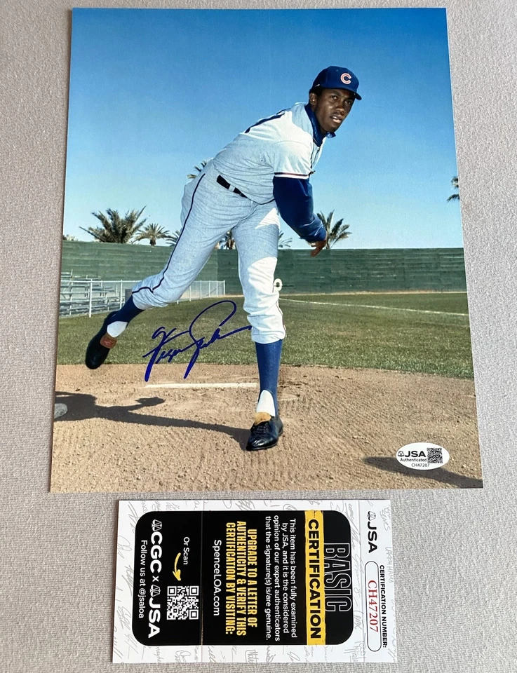 CHICAGO CUBS FERGIE JENKINS AUTOGRAPH 8x10 CANDID PORTRAIT PHOTO- JSA CH47207 - Image 1 of 1