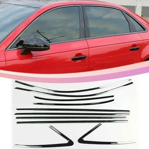 Cubierta de tira de moldura de ventana de coche de acero inoxidable para Audi A3 S3 sedán 2015 2016 2017-2020 - Imagen 1 de 6