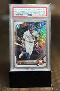 Drew Gilbert 2022 Bowman Draft Chrome 1st Bowman Sparkle Refractor SP PSA 10 - Picture 1 of 2