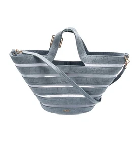 Cult Gaia Celadon Blue Suede Top Handle Bag with Cross Body Strap NEW - Picture 1 of 16
