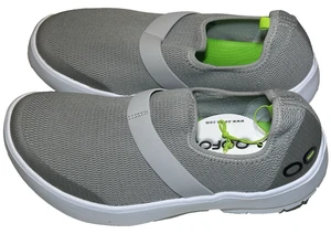 Zapatos sin cordones OOFOS OOmg gris y blanco para mujer talla 7 ligeros recuperación cómodos - Imagen 1 de 9