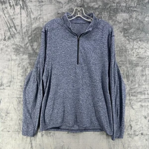 Lululemon Surge Warm 1/2-Zip Pullover Running Shirt Blue Mens Large Stretch - Picture 1 of 19