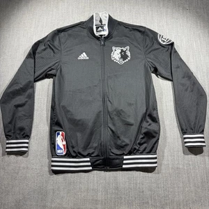 Minnesota Timberwolves Jacket Mens Medium Black NBA Basketball Adidas Full Zip - Picture 1 of 9