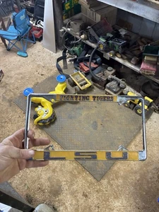 Vintage LSU FIGHTING TIGERS License Plate Frame  HEAVY - Picture 1 of 5