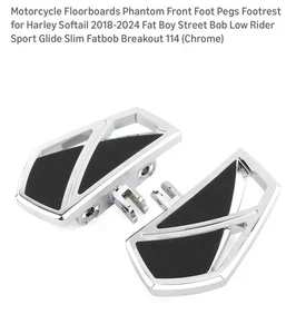 Motorrad Trittbretter Phantom Fußrasten Fußstütze vorne für Harley Softail 20... - Bild 1 von 6