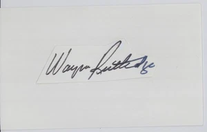 Wayne Rutledge NHL VTG Paper Cut Hockey Autograph Index Card Kings Deceased - Picture 1 of 1