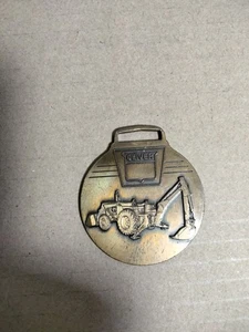 Vintage Oliver Baggerlader Uhr Anhänger Traktor Messing Metall Arts Co. NY USA - Bild 1 von 3