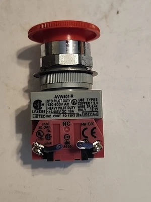 AVW401R Emergency Stop Pushbutton Switch with Warranty & Free Shipping - Image 1 of 4