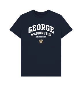 PREMIUM OFFICIAL George Washington University Script Unisex Navy T-Shirt - Picture 1 of 3