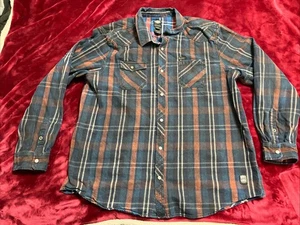 Authentic Harley Davidson Flannel Biker Shirt Jacket Shacket Black Blue Red XXXL - Picture 1 of 15