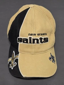 Vintage Pro Line  Authentic New Orleans Saints Yellow Black Strap Back Hat Cap - Picture 1 of 22