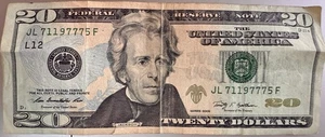 $20 2009 Fancy Serial Number 71197775F - Picture 1 of 1