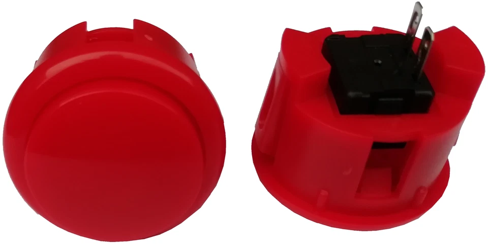 2 x Button / Feuertasten / Amiga / Atari / C64 Competition Pro Rot - Bild 1 von 1